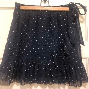 Abercrombie and Fitch Navy polka dot skirt